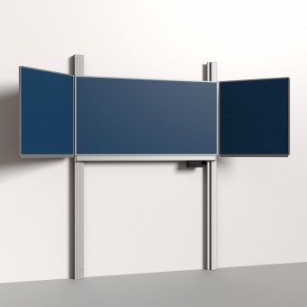 Pylonen-Klapptafel, 200x100 cm, Flügel: 100x100 cm, Stahlemaille blau, Pylonen-Klapptafel, 200x100 cm, Flügel: 100x100 cm, Stahlemaille blau,